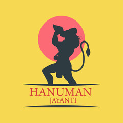 Hanuman Jayanti vector poster background, Ramayana God illustration design wallpaper banner