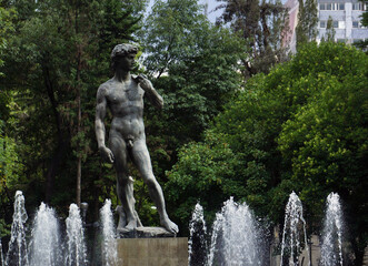 escultura, estatua, monumento, fuente 