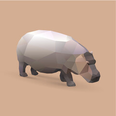  illustration of hippo