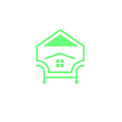 Armchair, home logo concept design
