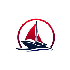 Ship And Sea Logo Concept Design
