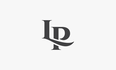 letter LP logo concept on white background.