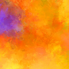 Painted composition with vibrant brush strokes. Textured colorful painting. Paint brushed wallpaper.