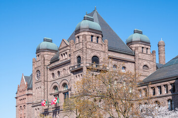 Colonial Romanesque Revival Architecture in the Legislative Assembly Building in Queen's Park, Toronto, Canada