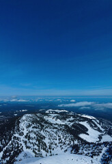 Mountains in the clouds - Aerial Drone Shot