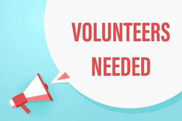 Flat megaphone with speech bubble and phrase