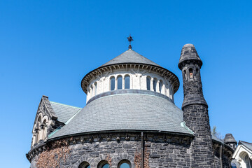 Colonial architecture buildings in Saint George College (former King's College) in Toronto, Canada