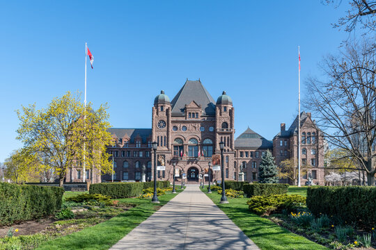 Queen's Park Building Seat Of The Ontario Provincial Government In Toronto, Canada