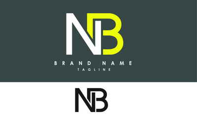 Alphabet letters Initials Monogram logo NB, BN, N and B