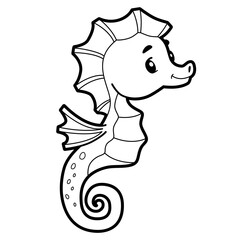 Coloring book or page for kids. Black and white vector illustration © Visual Content