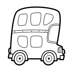 Coloring book or page for kids. Black and white vector illustration