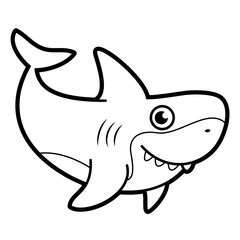 Coloring book or page for kids. Black and white vector illustration