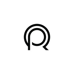 letter PR logo design vector