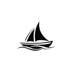 boat logo design vector