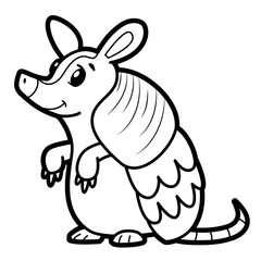 Coloring book or page for kids. Black and white vector illustration