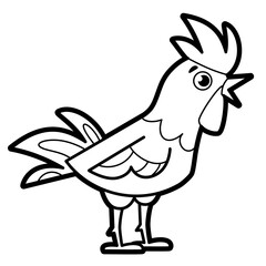 Coloring book or page for kids. Black and white vector illustration