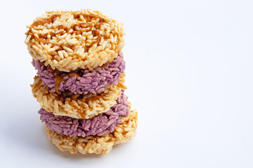 Rice cracker with coconut palm sugar