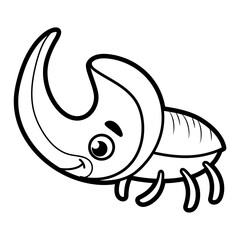 Coloring book or page for kids. Black and white vector illustration