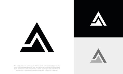 Innovative high tech logo template. Template label for blockchain technology. Technology Logo. 	
Initials A logo design.
