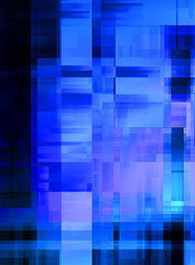 Layers of colorful and vibrant geometrical shapes. Digital illustration of a tech layout. Futuristic design template.