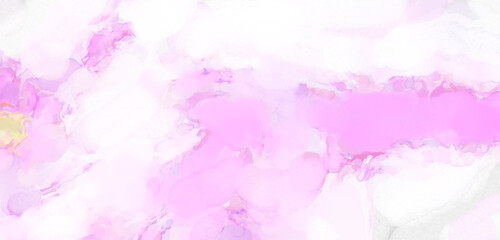 Fototapeta premium Modern painting of soothing brush strokes resembling alcohol inks. Watercolor abstract painting with pastel colors for poster, wall art, banner, card, book cover or packaging.