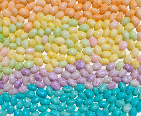 various pastel colors of gourmet jelly bean beans candy sweet holiday treats