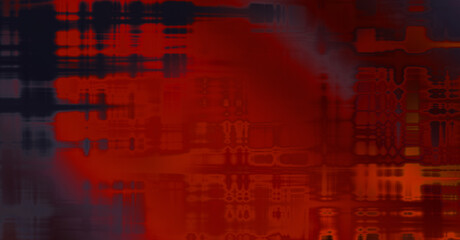 Abstract background. Geometrical elements on aged grunge texture. Graphic illustration with different color patterns.