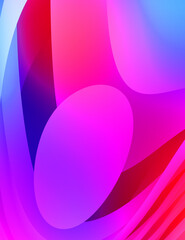 Abstract background with colorful gradient. Vibrant graphic wallpaper with stripes design. Fluid 2D illustration of modern movement.