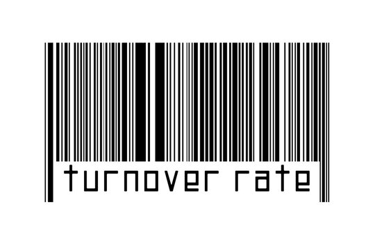 Barcode On White Background With Inscription Turnover Rate Below