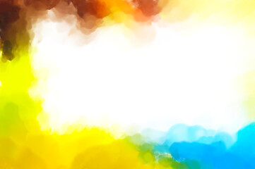 Watercolor strokes on surface. Artistic background image. Abstract painting on canvas. Brushstrokes. Contemporary art. Colorful texture of hand made artwork. Modern painting.