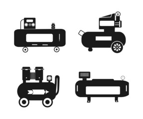 Modern air compressor icons . modern air compressor vector icons .
