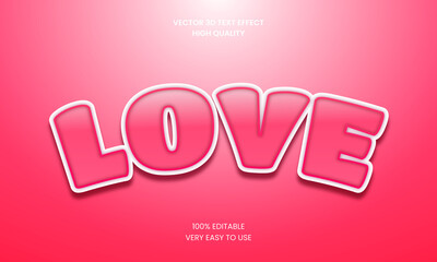 Love 3d Editable Text Effect Styles Premium Vector