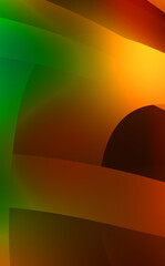 Abstract background with colorful gradient. Vibrant graphic wallpaper with stripes design. Fluid 2D illustration of modern movement.