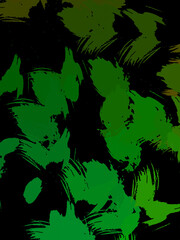 Wall art. Unique and creative illustration. Brush stroked painting. Abstract background of colorful brush strokes. Brushed vibrant wallpaper. Painted artistic creation.