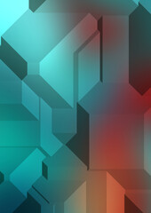 Polygonal background. Colorful wallpaper with geometric design. Digital 3d illustration.