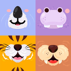 Pack animals mouths template