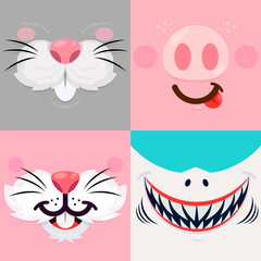 Pack animals mouths template