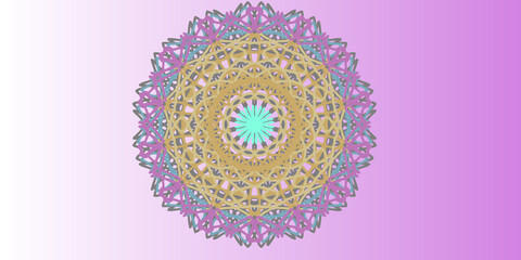 ピンクと黄色と水色の美しいデコレーションのイラストの背景イラスト
