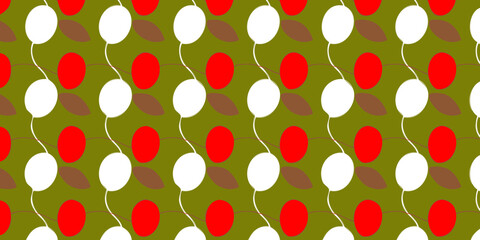 白と赤の円のパターンの背景イラスト
