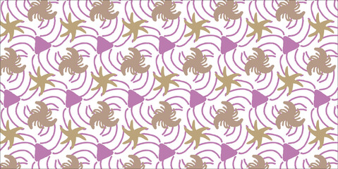 ピンクと黄色の流れるパターンの背景イラスト
