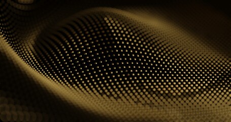 Abstract Particle drapery luxury gold 3d illustration background