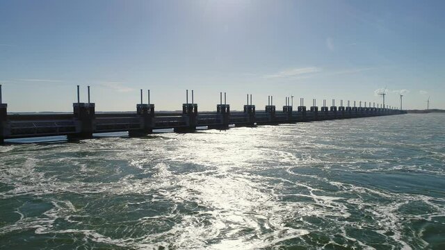 Eastern Scheldt storm surge barrier, Vrouwenpolder, Netherlands