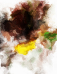 Watercolor painted background. Abstract Illustration wallpaper. Brush stroked painting. 2D Illustration.