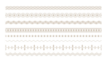 ethnic floral boho borders set design