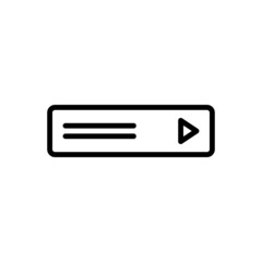 Black line icon for submitted