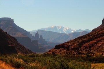Layers of mountains, rocks, and hoodoos.