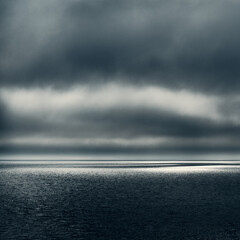 storm clouds over the sea