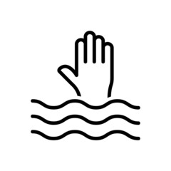 Black line icon for urge