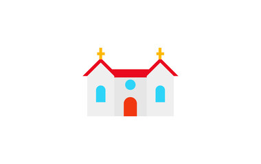 Church vector flat icon. Isolated church building emoji illustration