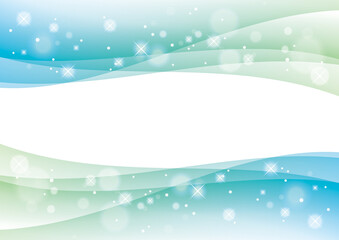 ウェーブの抽象背景　緑